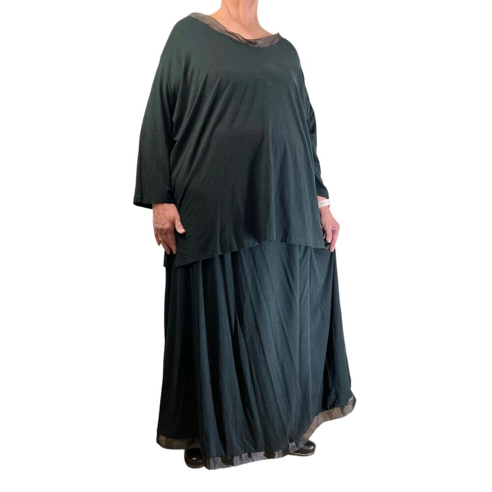 Vintage Ulla Popken 2 Piece Skirt Set Black Plus Size 28/30 Formal Funeral